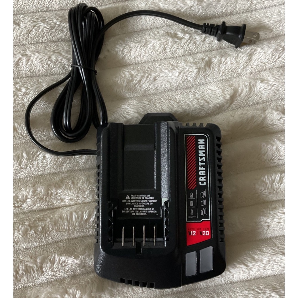 Craftsman CMCB100‎ V12 V20 Lithium Ion Battery Charger Type 1 Black Red 120V AC
